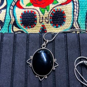 Black stone necklace